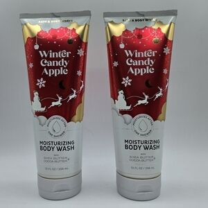 Bath & Body Works Winter Candy Apple Moisturizing Body Wash Bundle
